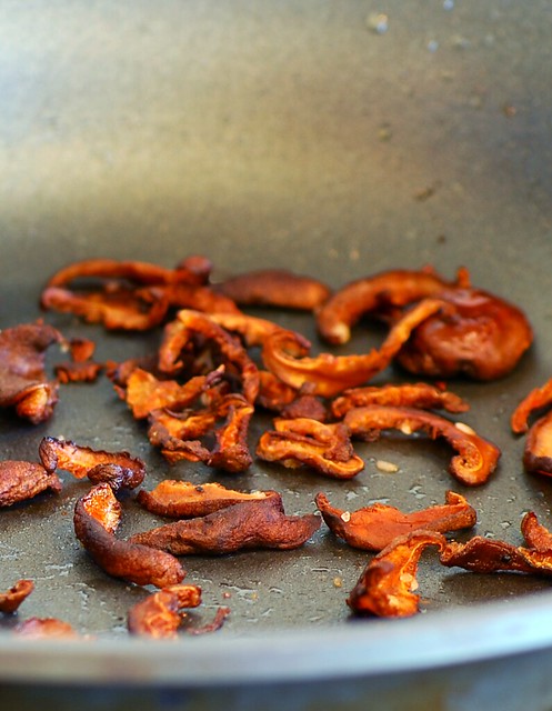 Pan Fried Shiitake Mushroom Bacon