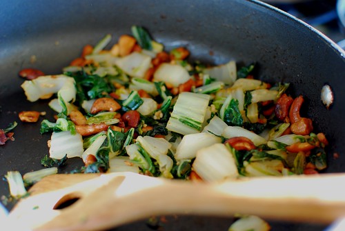 Bok Choy with Five-Spice Cashews